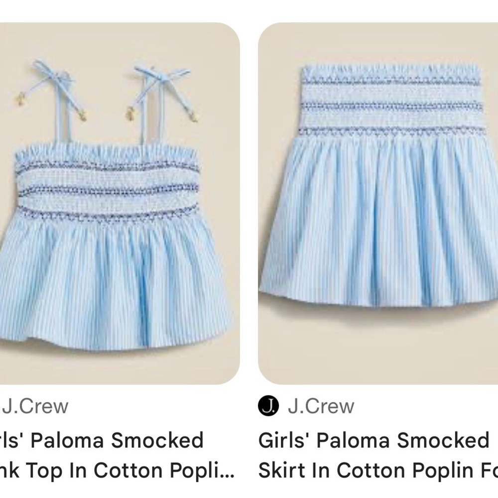 J. Crew Blue and White Striped Two-Piece Set - Picture 2 of 2